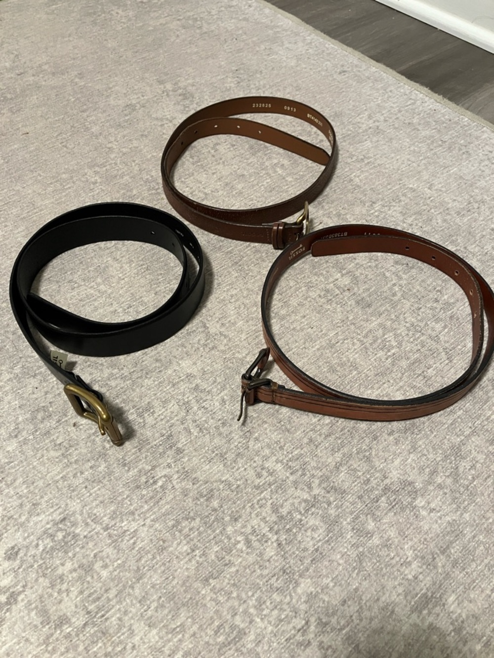 Fossil belt LOT of 3 leather Medium